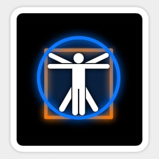 Vitruvian portal Sticker